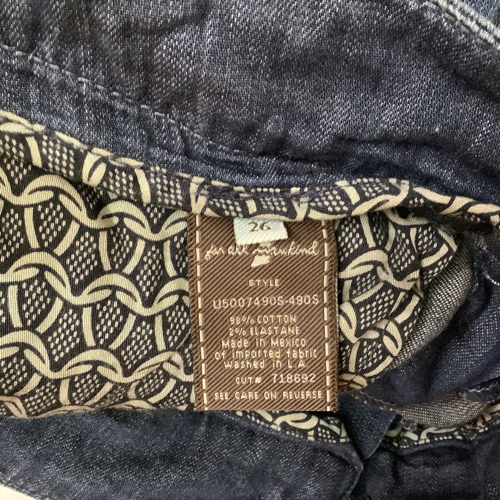 Seven‎ for all mankind blue jean denim shorts size 26 - Picture 7 of 9